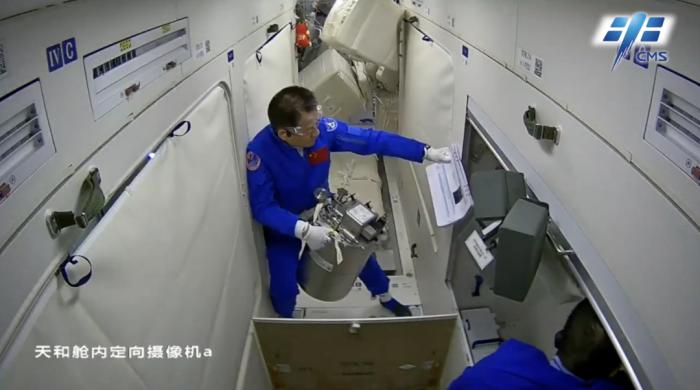 核心艙衛(wèi)生區(qū)。圖片來源：中國載人航天工程辦公室官方微信