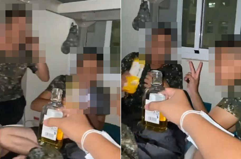 臺(tái)軍在宿舍開(kāi)“飲酒趴”。圖片來(lái)源：臺(tái)灣“中時(shí)新聞網(wǎng)”。