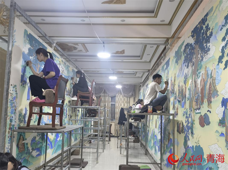 龍樹畫院傳習室。人民網(wǎng) 馬可欣攝