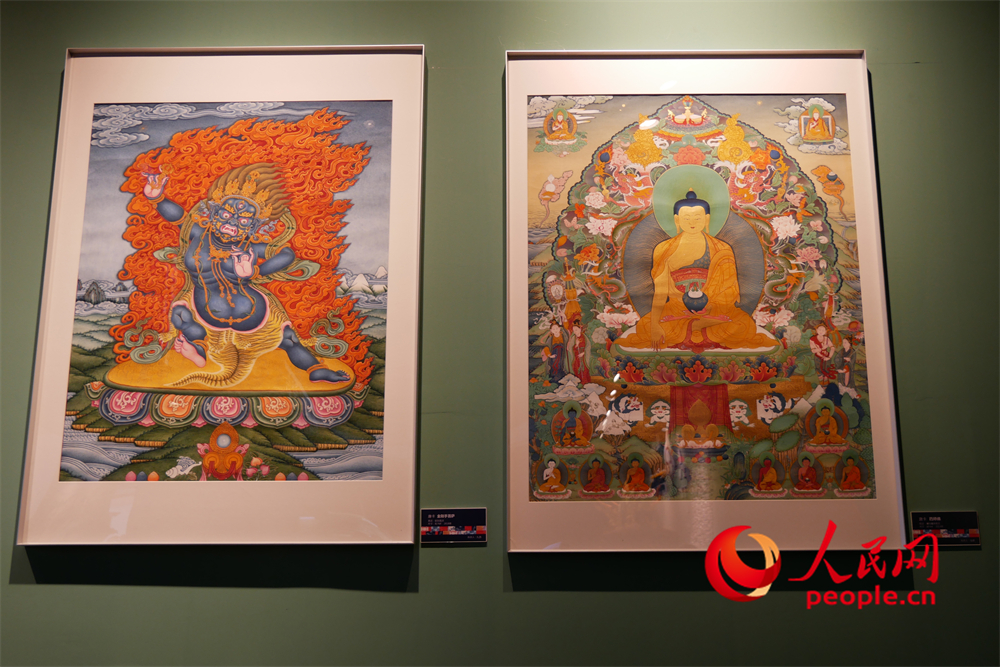 唐卡藝術(shù)作品。人民網(wǎng) 韋衍行攝